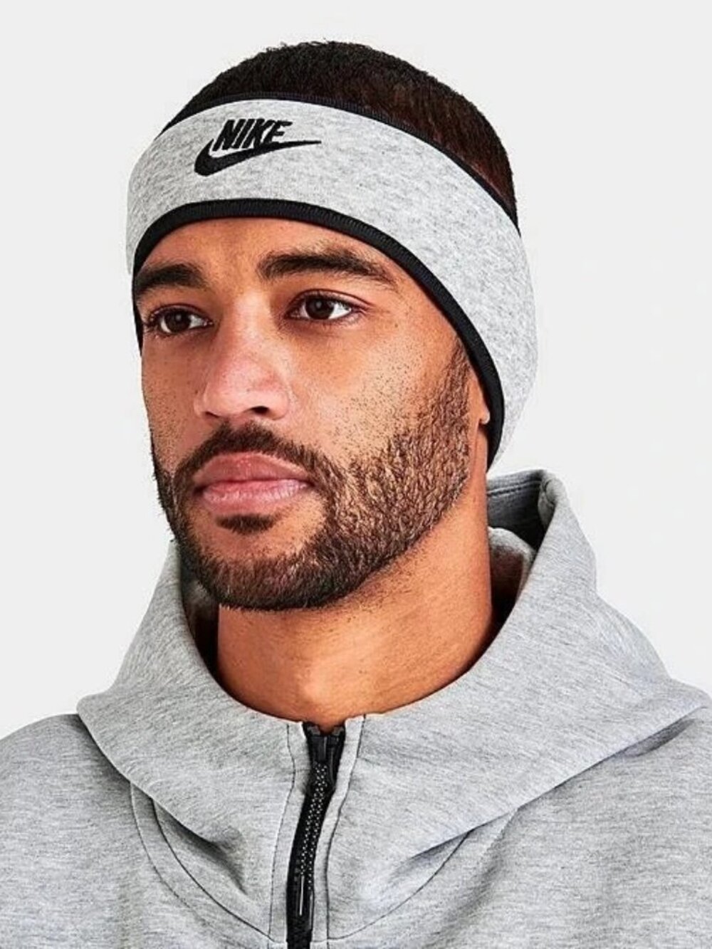 Nike Headband Mens Club Fleece Dark Grey Heather Black One Size